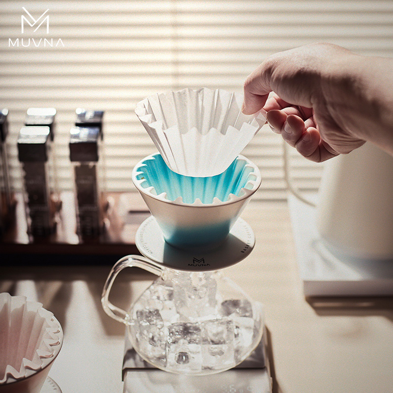 Coffee Tea Paper Cups - กระดาษกรองกาแฟธรรมชาติ MUVNA สำหรับเครื่องชงกาแฟแบบกรองและแบบดริป ขนาด 01/02 สำหรับ