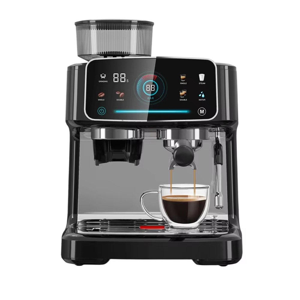 Coffee & Tea Difabis - เครื่องชงกาแฟเอสเพรสโซ่รุ่นอัปเกรด ประสิทธิภาพสูง กำลังแรง สำหรับใช้ในเชิงพาณิชย์และในครัวเรือน พร้อมฟังก์ชั่นบดกาแฟในตัว