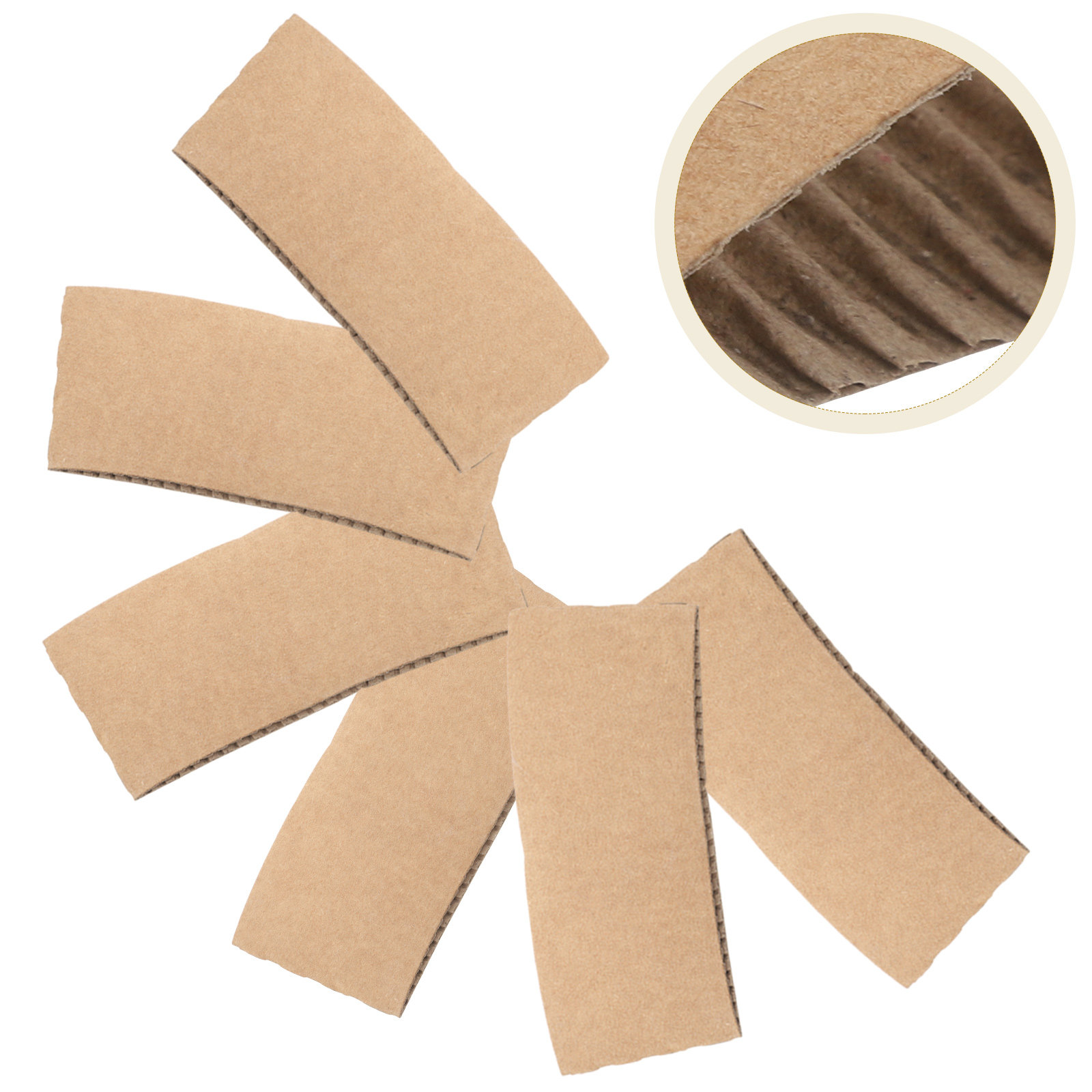 Coffee Tea Paper Cups - 100 ชิ้น ปลอกกระดาษคราฟท์สำหรับแก้ว กระดาษลูกฟูกแบบใช้แล้วทิ้ง ปลอกป้องกันความร้อนสำหรับกาแฟร้อน ชา