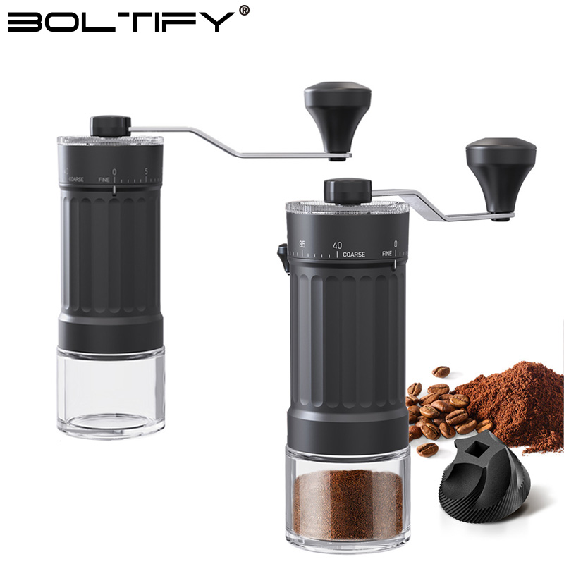 Burr Hand Grinder - เครื่องบดกาแฟมือหมุน BOLTIFY High-Q ปรับระดับความละเอียดได้ พร้อมใบมีดเซรามิกทรงกรวย ทำความสะอาดง่าย