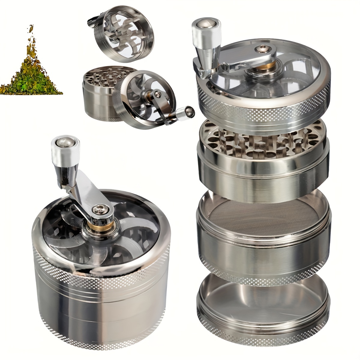 Burr Hand Grinder - เครื่องบดถั่วและเครื่องเทศแข็งสําหรับลูกจันทน์เทศ ขิง ร็อคเกลือและพริกไทย เครื่องมือช่าง เครื่องบด