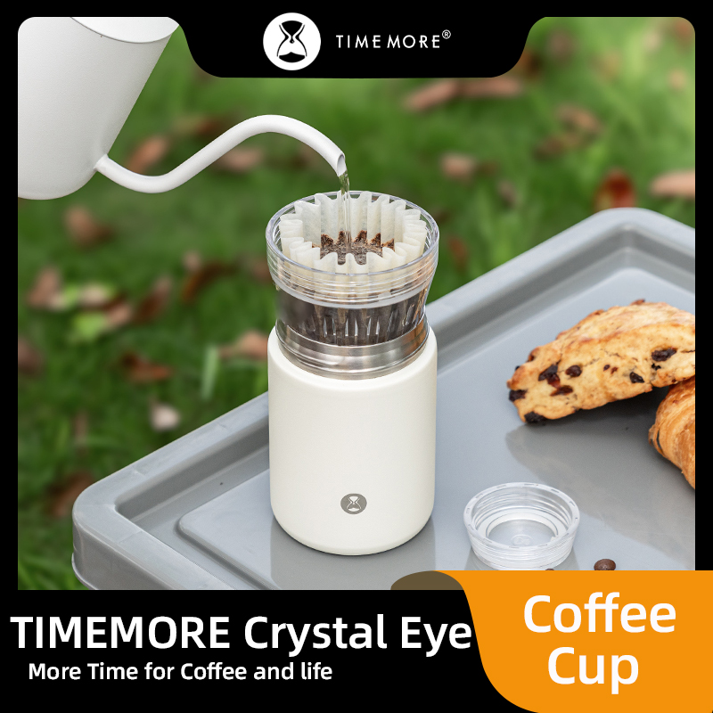 Coffee Tea Paper Cups - TIMEMORE Hand-Pour ถ้วยกาแฟ 2-in-1 แบบพกพาเก็บอุ่นและเย็นส่งกระดาษกรองกาแฟ 10